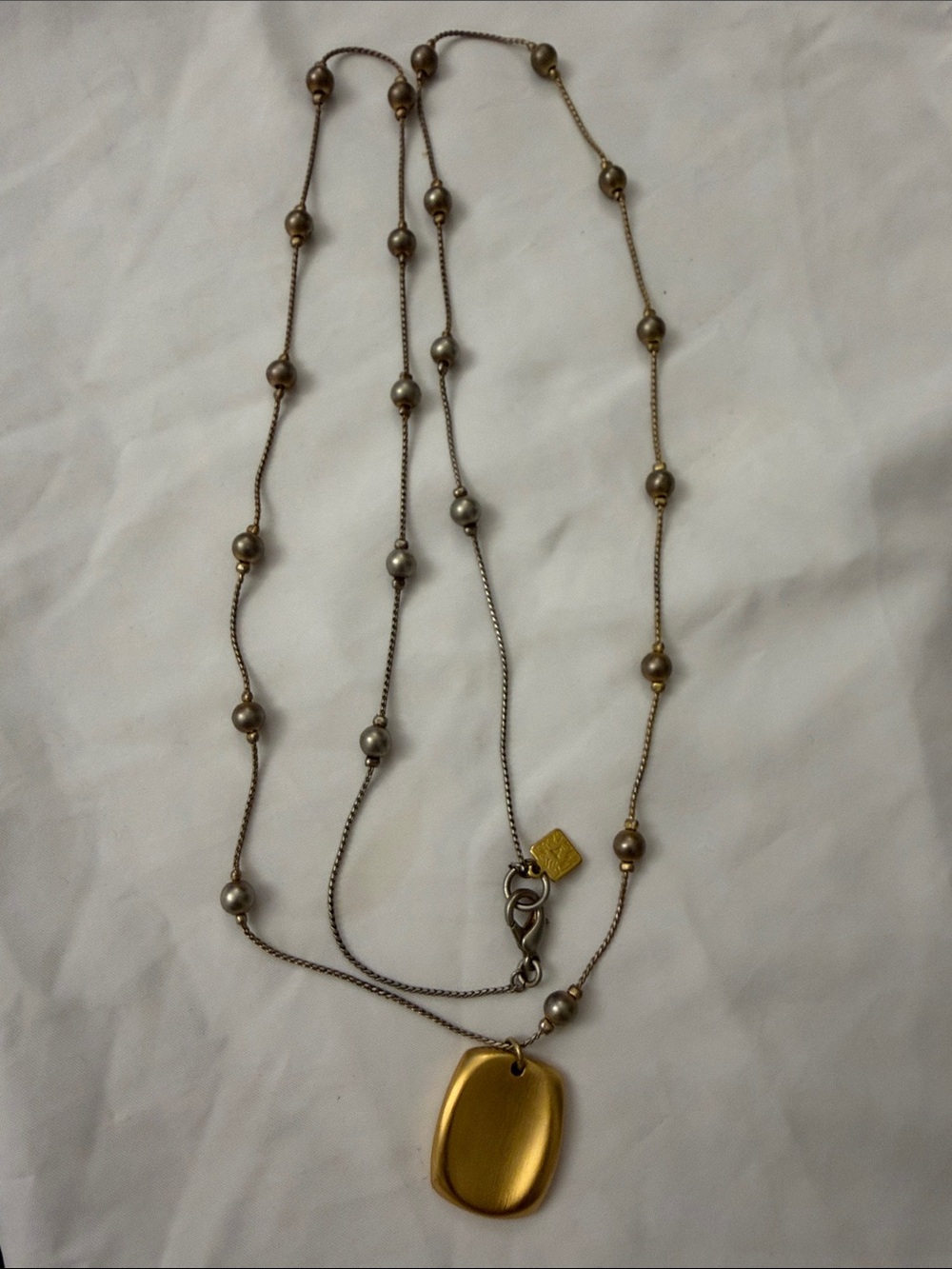 Anne Klein Pendant & Beaded Station Necklace